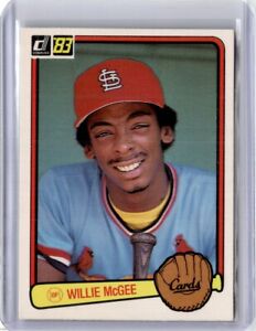 1983 Donruss Willie McGee Baseball Card St. Louis Cardinals #190