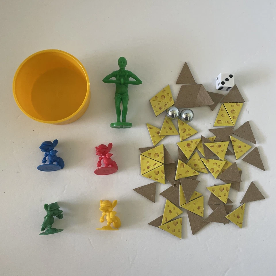 2016 Mouse Trap Board Game Replacement Pieces Cheese Slices, Balls, Man, Tokens - Image 1 of 1