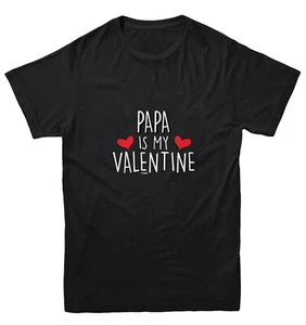 Papa Is My Valentine - Valentine's Day Love Heart Youth T-Shirt - Picture 1 of 20