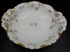 VTG 10" Oval Vegetable Bowl Haviland Limoges Schleiger 31 - Pink Roses EXC!! - Picture 1 of 4