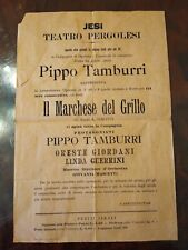 Jesi Teatro Pergolesi 1896 Locandina pubblicitaria
