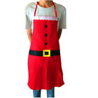  Rot Neckholder-Schürze Taillenschürze Weihnachtlicher Küchenkittel