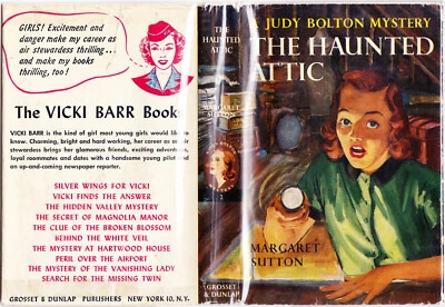 JUDY BOLTON THE HAUNTED ATTIC #2 SCARCE 1954 HB/DJ FINE cond 2nd DJ art! - Image 1 of 4