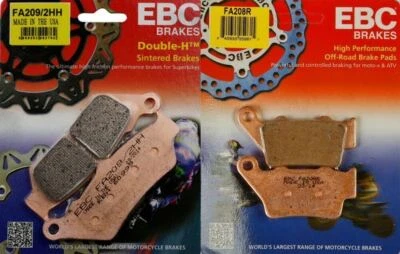 EBC FA209/2HH front & FA208R rear brake pads set for 2010-on KTM 690 Enduro - Image 1 of 4