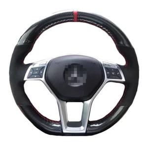 Cubierta de volante de coche de costura manual para Benz A45 AMG W204 W212 C218 R231 R172 C350 - Imagen 1 de 6