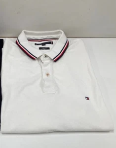 Men's Tommy Hilfiger White Organic Cotton Slim Fit Polo Shirt - XLarge -NEW - Picture 1 of 3