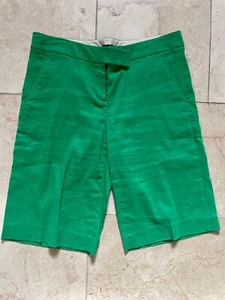 Elie Tahari Linen Blend Green Walking / Bermuda Shorts Size 6 - Picture 1 of 3