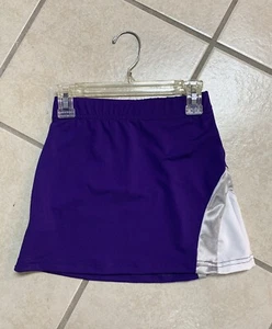 Child’s Small Purple White & Silver Cheerleader uniform Tumbling Skirt NWT - Picture 1 of 2