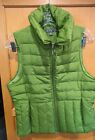Kenneth Cole Reaction Womens Medium Green Puffer Vest Quilted Down & Feather