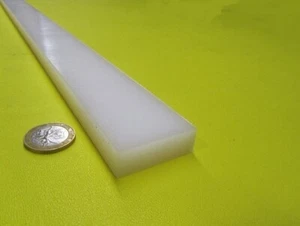 UHMW White Bar, 1/2" Thick x 1.50 Width x 48" Long - Picture 1 of 11