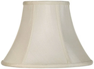 Pantalla de lámpara de campana pequeña crema 6" superior x 12" inferior x 8,5" alto (araña) repuesto Foto 1 de 4