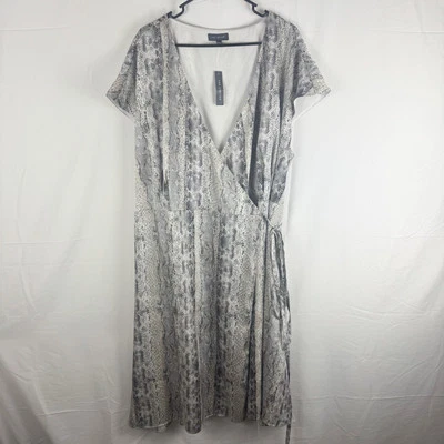 Vestido envolvente The Limited manga corta estampado piel de serpiente talla 22W Mobwife fecha noche Foto 1 de 4