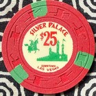 Silver Palace $25 Las Vegas, Nevada Gaming Poker Casino Chip V1015