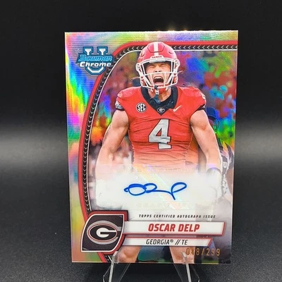 2024 Bowman University cromo Oscar Delp refractor autógrafo 48/299 - Georgia  Foto 1 de 3