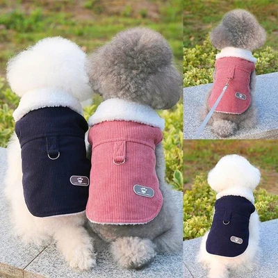 Winter Vest Pet Vest Cotton Vest Corduroy Vest Dog Vestcomfortable Warm ~ - Image 1 of 4
