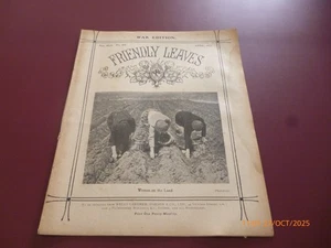 GIRLS FRIENDLY SOCIETY G.F.S. FRIENDLY LEAVES MAGAZINE MARCH 1917 WAR EDITION - Picture 1 of 8