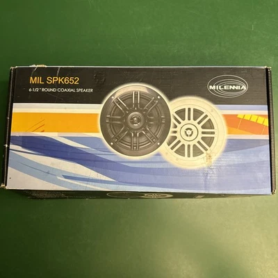 Juego de pares de altavoces de audio negro bidireccional Milennia 6,5" 150 vatios máximo marino MIL-SPK652 Foto 1 de 4