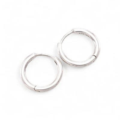 PANDORA ALE S925 Sterling Silver 15mm Round Hinged Sleeper Huggie Hoop Earrings - Image 1 of 2