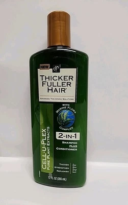 Champú + Acondicionador 2 en 1 Thicker Fuller Hair CELL-U-PLEX Espesante 12 Oz Foto 1 de 4