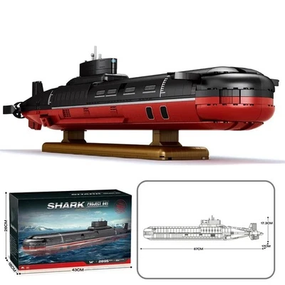 2895PCS Typhoon Class Submarine Building Blocks 1:250 Scale Shark Model - Image 1 of 4