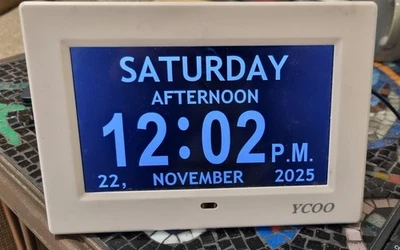 Digital Day Calendar Clock for Memory Loss Elderly Seniors Dementia Alzheimers - Image 1 of 2
