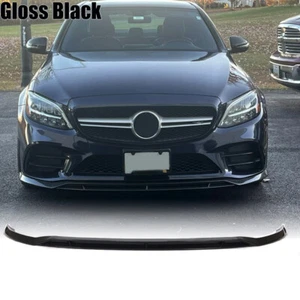 Alerón labial parachoques delantero negro brillante para Mercedes Benz W205 C205 C43 2019-2020 - Imagen 1 de 6