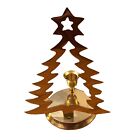 Past Times Brass Christmas Tree Candle Holder Large in Original Box