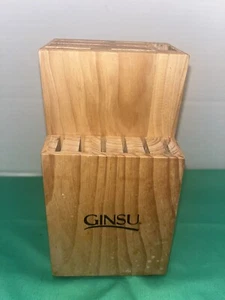 Ginsu Knife Block / Holder 13 Slot Natural Wood (no Knives included) - Picture 1 of 6