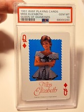 1991 WWF Playing Cards Miss Elizabeth Queen Of Diamonds PSA 10 Gem Mint