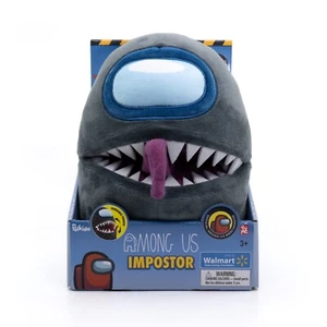 Among Us Premium Feature Plush - 10" Black Impostor Bendable Tongue - Picture 1 of 3