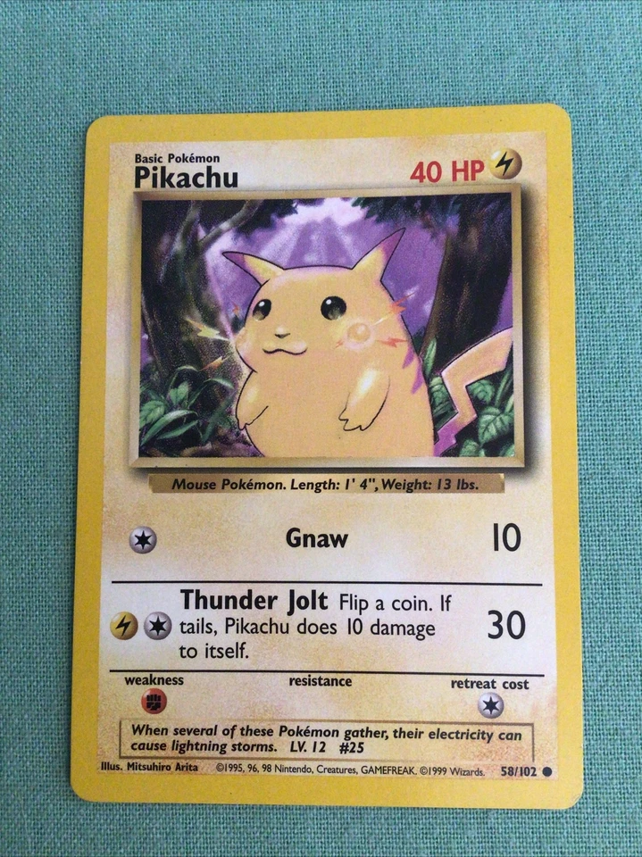 Pikachu 058/102 Base Set Regular