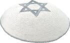 Holy Kippa Gray Star of David Knitted Yarmulke Tribal Jewish Yamaka Israel hat