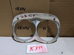 1958 CHEVY IMPALA BELAIR ORIGINAL HEAD LIGHT BEZEL - Picture 1 of 10