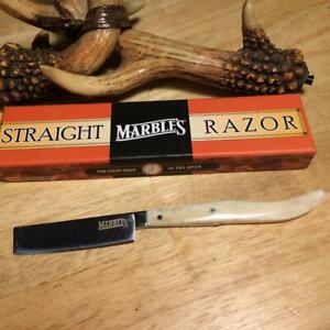 Marble's White Smooth Bone 6" True Straight Razor MR466