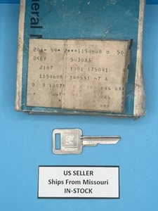 NOS GM Logo IGNITION "J" Key Blank Uncut B46 - 1154608 - Picture 1 of 6