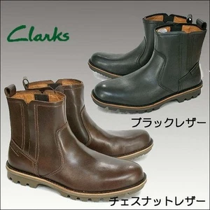 Clarks Uomo ** RAPPLE STORM ** STIVALI IN PELLE NERI ** UK 8,5 / true 9 G - Foto 1 di 6