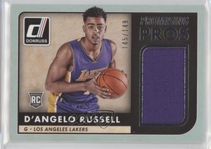 2015 Donruss Promising Pros Jumbo Swatches /149 D'Angelo Russell #14 Rookie RC