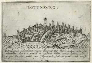 Map "Rothenburg ob der Tauber" (Germany) Francesco Valegio-D. Rascicotti, c.1598 - Picture 1 of 2