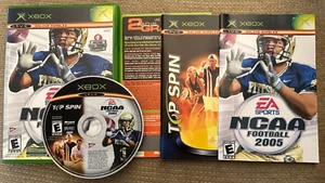 NCAA Football 2005 + Top Spin (Original Xbox) CIB Complete w/ Manual - TESTED - Picture 1 of 5