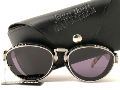 NUEVO ICÓNICO JEAN PAUL GAULTIER 56 8207 NEGRO LLUVIA TORTUGA 1989 GAFAS DE SOL  Foto 1 de 4