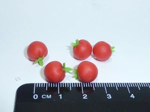 Escala 1:12 5 Casa de Muñecas Tomates de Carne Miniaturas Verduras, Jardín, Cocina - Imagen 1 de 1
