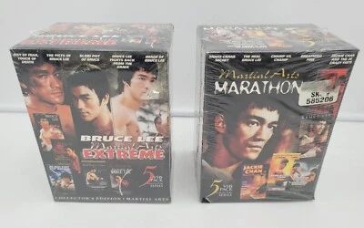 2 Bruce Lee Vhs 5 Pks Martial Arts Extreme & Martial Arts Marathon NEW SEALED - Image 1 of 4