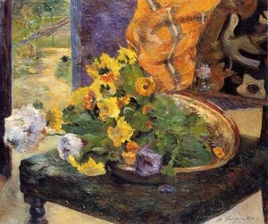 Paul Gauguin - To Make a Bouquet (1880) Signed - 17" x 22" Fine Art Print - Picture 1 of 1