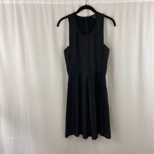 Armani Exchange Womens A Line Dress Black Scoop Neck Pleated Sleeveless 2 New - Picture 1 of 10