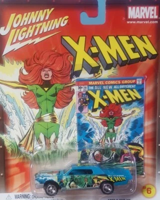Johnny Lightning Marvel Comics #6 X-Men Custom Continental 1:64 Hood Opens New   - Image 1 of 4