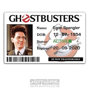 Plastic ID Card (TV & FILM Prop) - Egon Spengler GHOSTBUSTERS Fancy Dress - Picture 1 of 2