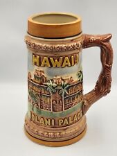 Vintage Hawaii Iolani Palace Mug 7" Beer Stein