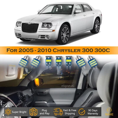 14 x Luzes LED Ultra Brancas Pacote Interior Para 2005 - 2010 Chrysler 300 3000C - Imagem 1 de 4
