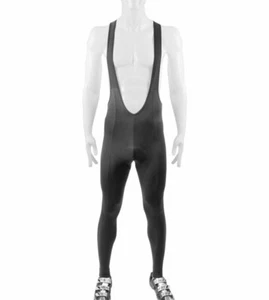 Men's USA Classic Fleece Bib-Tights | Black Cold Weather Unpadded Bibs - Picture 1 of 16