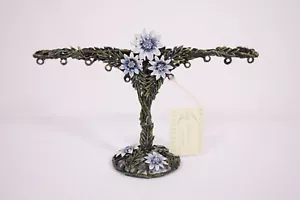 Collette et Cie Supporto Gioielli Smalto Austriaco Cristallo Floreale 7x10 - Foto 1 di 12